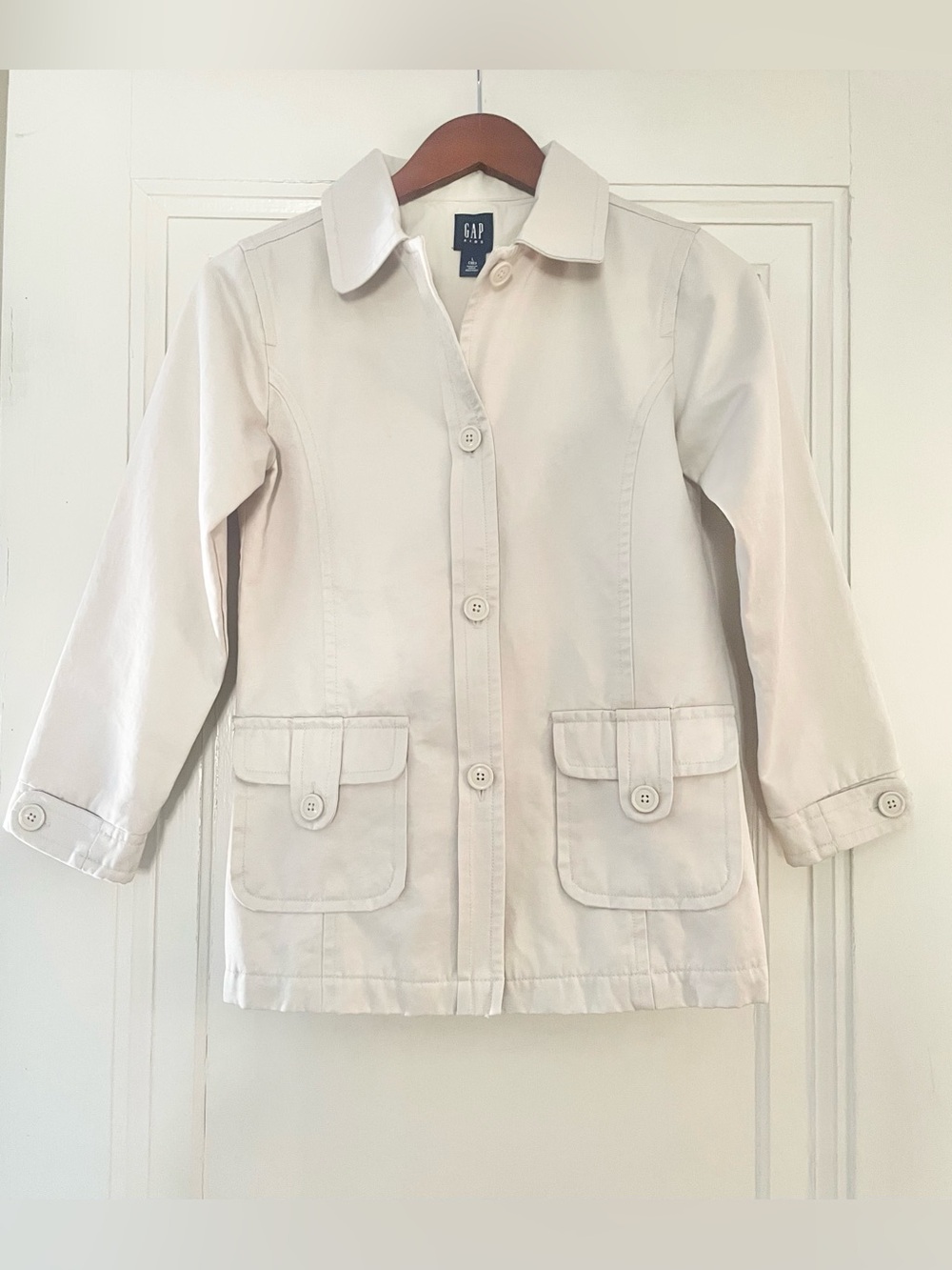 GAP Kids Cotton Blend Khaki Jacket, Girls Size 10/Large